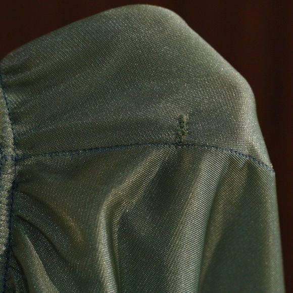 Dusty Green Silky Lace Trim Skirt - Picture 10 of 10